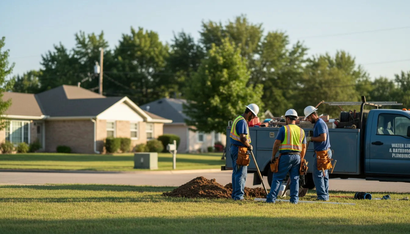 Residential water line and bathroom plumbing service in Scammon, KS